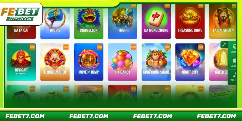 Trải nghiệm hàng loạt siêu phẩm nổ hũ chỉ có tại FEBET