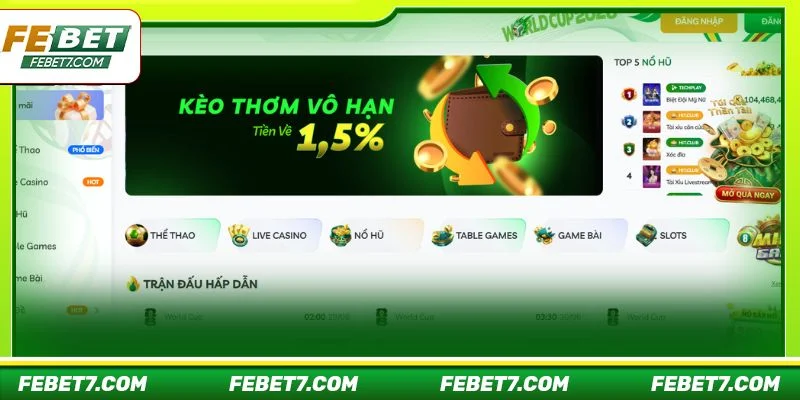 Đăng ký FEBET bạn sẽ nhận được nhiều quyền lợi hấp dẫn